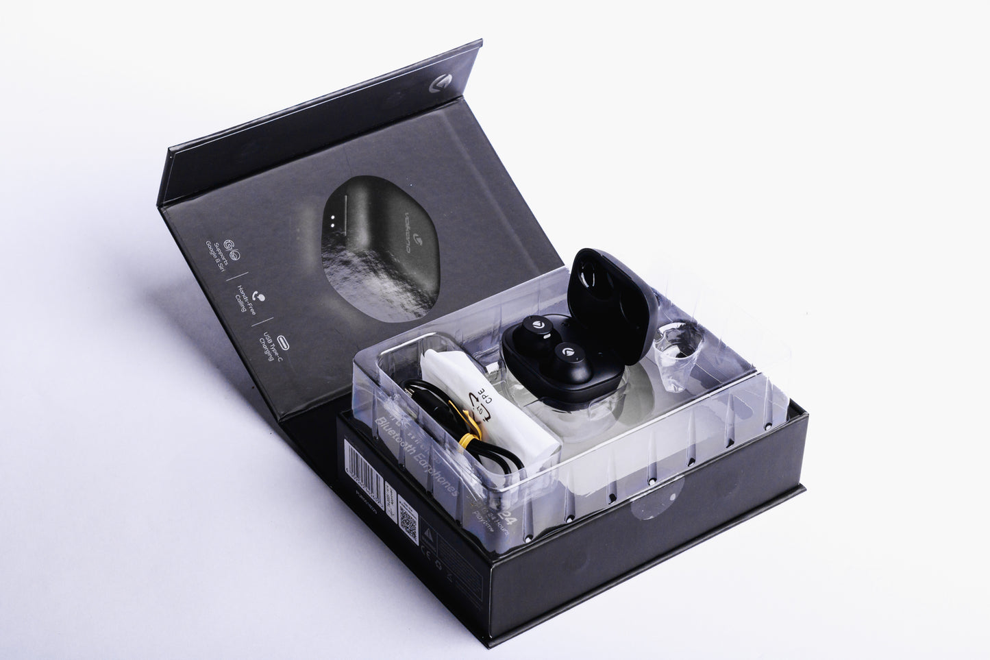 Volkano Taurus Series 2.0 True Wireless Earphones with Charging Case - Black