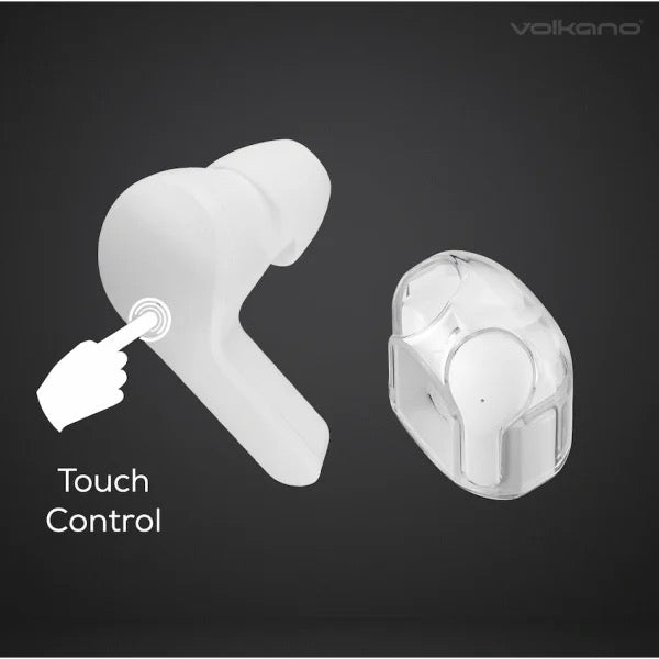 Volkano Crystaline Series Earphones-White, Hardbox