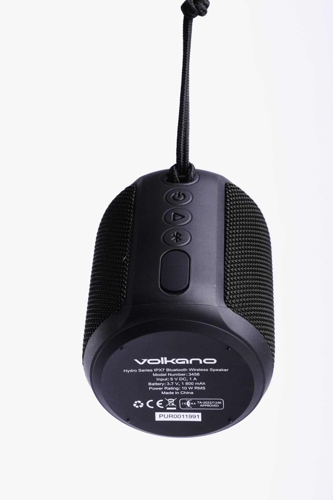 Volkano Hydro Series IPX7 Bluetooth Speaker - Black