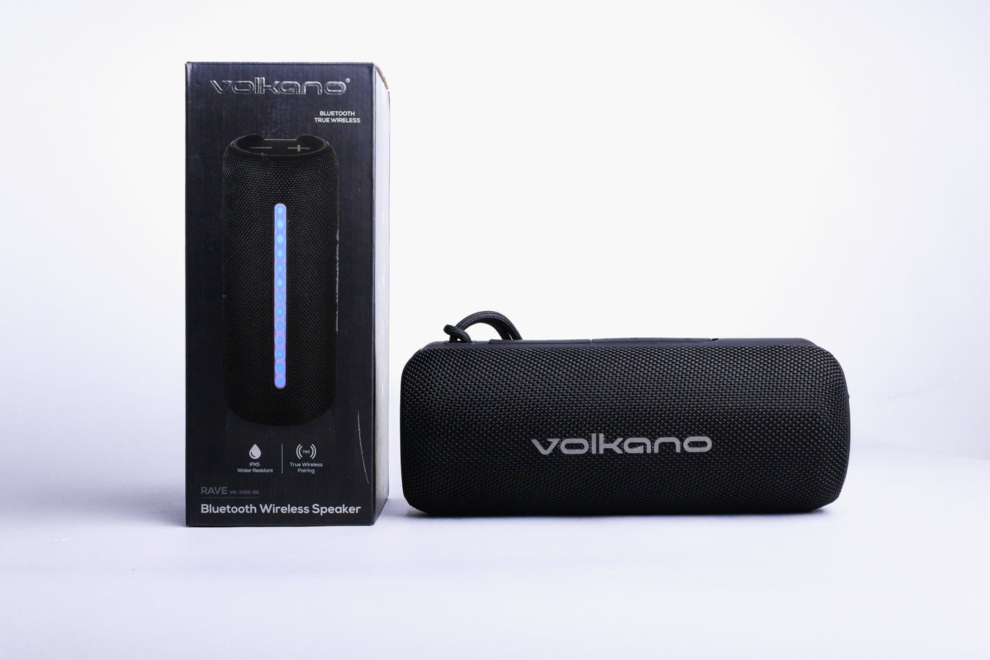 Volkano Rave Series Portable Bluetooth Speaker  - Black / Grey buttons