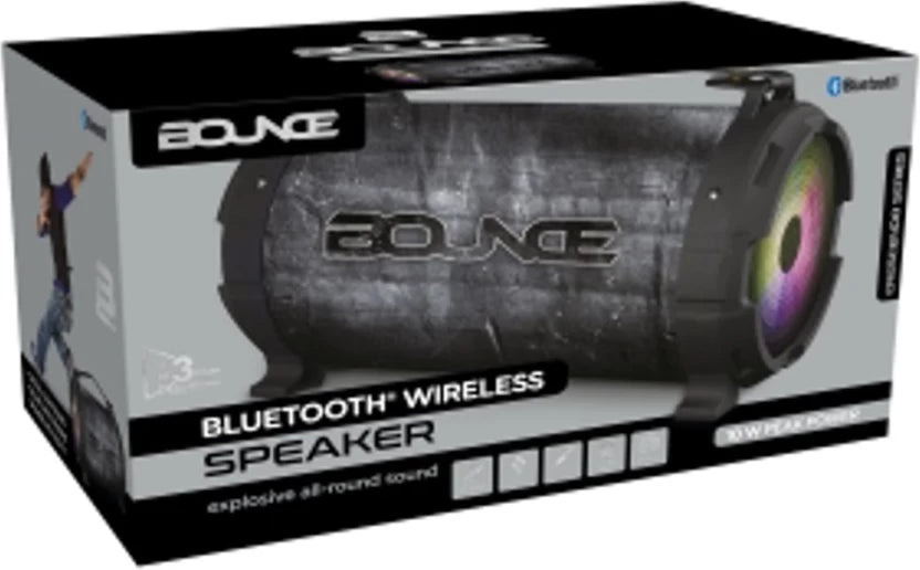 Bounce Crescendo Series BO-3307-BK Bluetooth Portable Speaker Stereo  (Black)